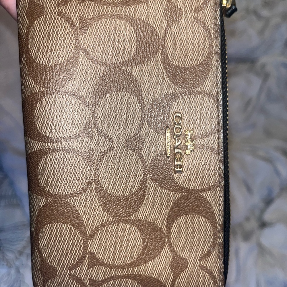 Coach Brown Signature Clutch